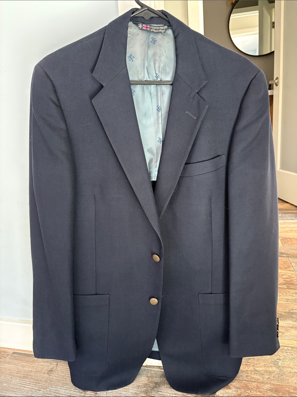 Austin Reed Navy Two-Button Sport Coat with Brass Buttons